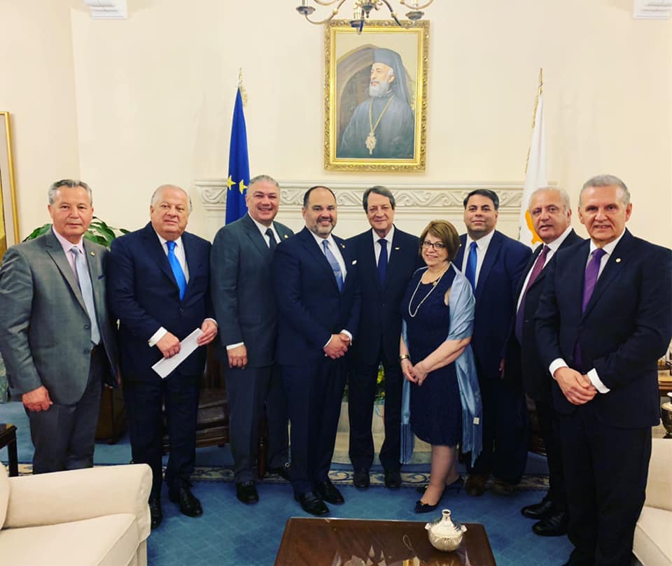 Leadership Delegation Meets with Cypriot President; Christopher Receives Highest AHEPA Honor